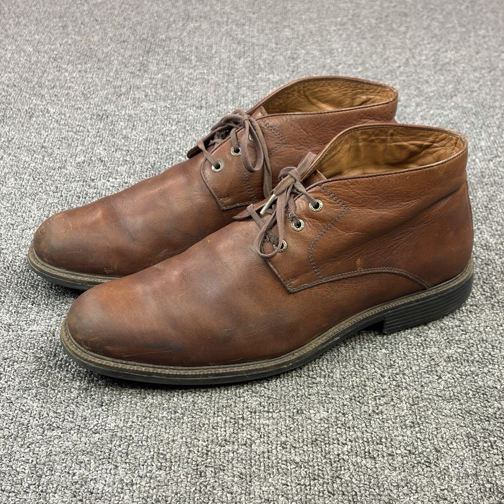 Johnston & Murphy Cardell Chukka Boots Men 9.5M Brown Leather Comfort Waterproof